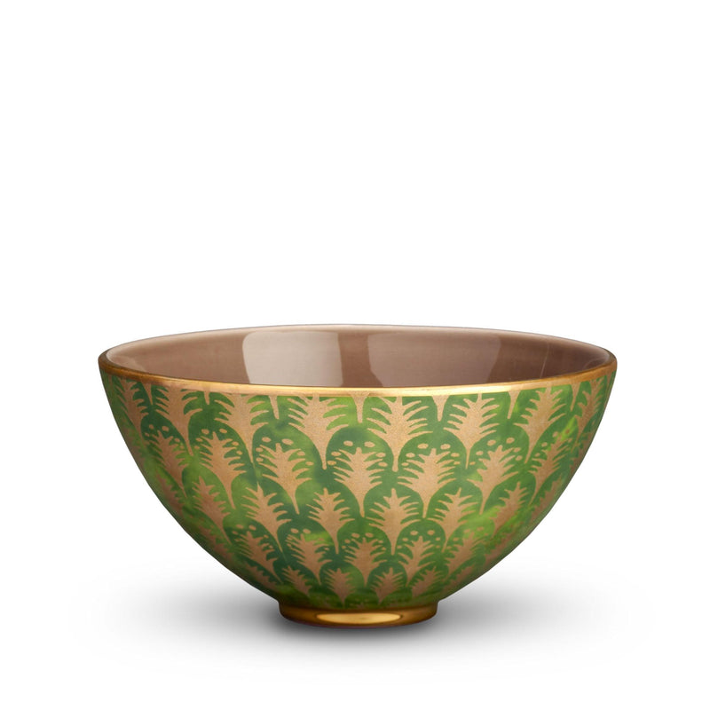 Medium Fortuny Piumette Bowl in Green - Vibrant Designs Reminiscent of the Artisans of Venice - Crafted from Unique Earthenware and Metals