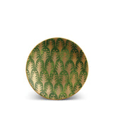 Fortuny Piumette Canape Plates in Green - Vibrant Designs Reminiscent of the Artisans of Venice - Crafted from Unique Earthenware and Metals