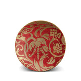Fortuny Uccelli Dessert Plates in Red - Vibrant Designs Reminiscent of the Artisans of Venice - Crafted from Unique Earthenware and Metals