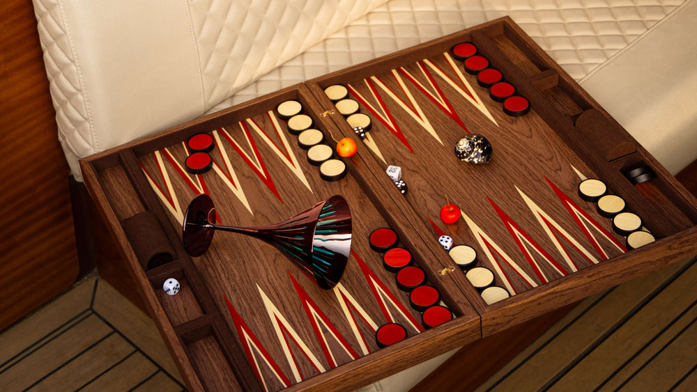 Fortuny Red Backgammon Set