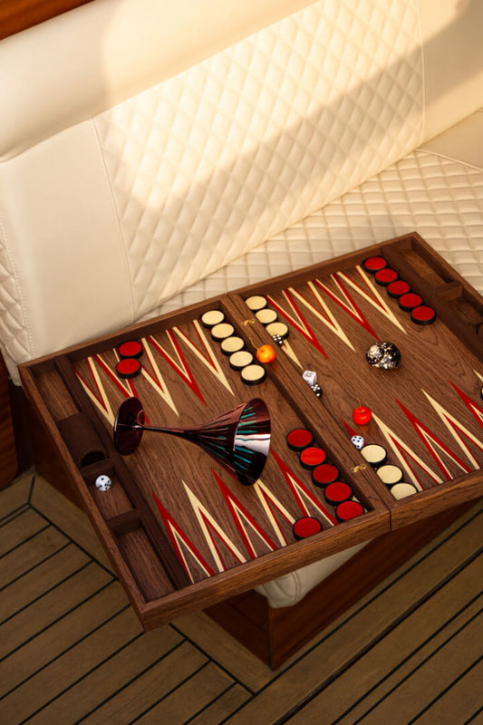 Fortuny Red Backgammon Set