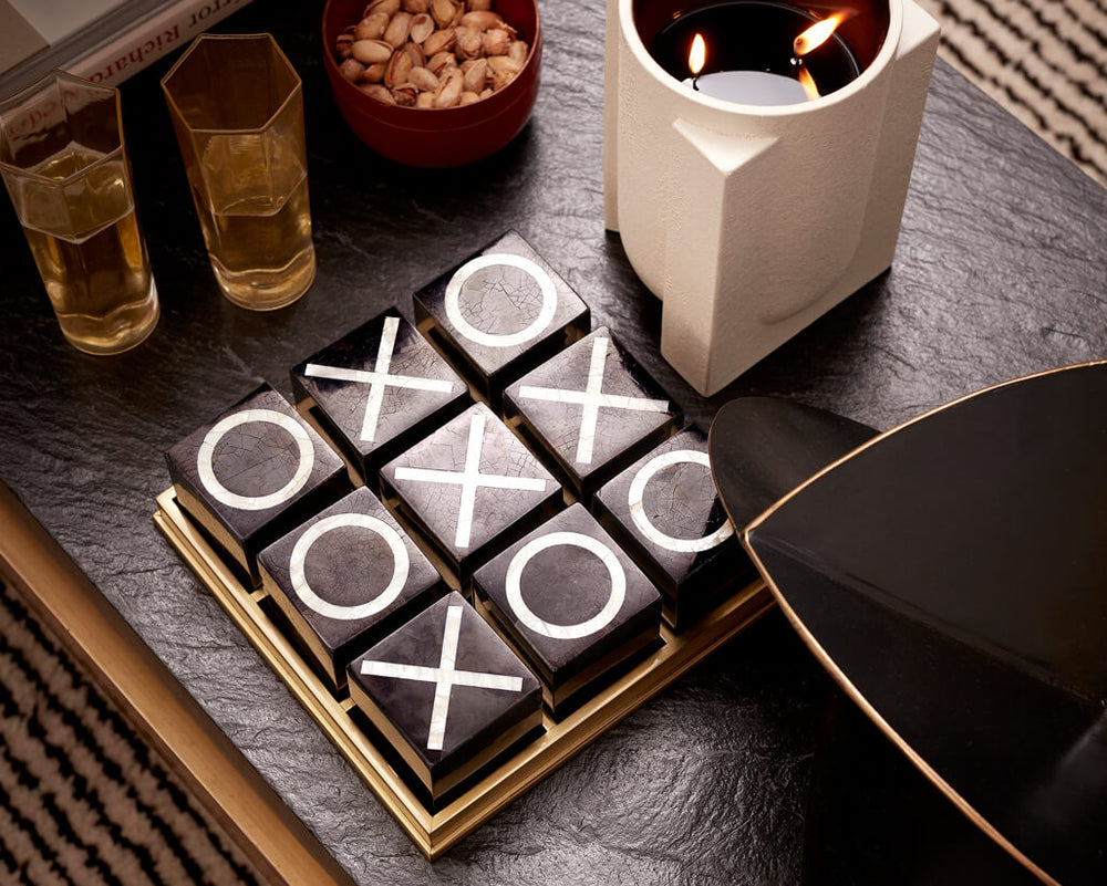 【新品未開封】TAKITA グッズ SESOKO TABLE by TAKITA Deco Tic Tac Toe Handcrafted Beautiful Decorative Table Games - L