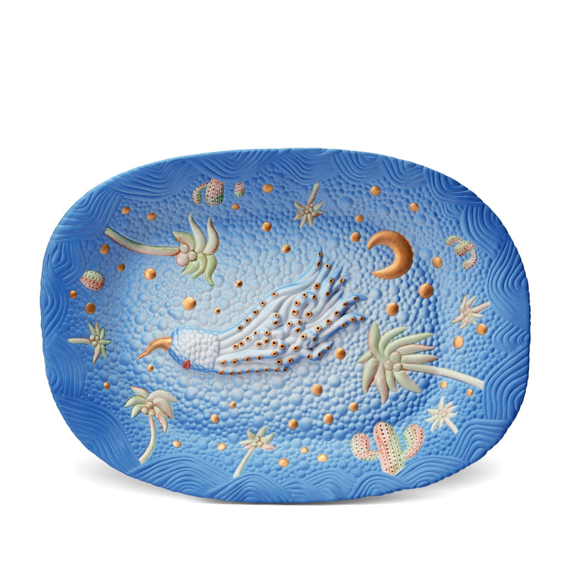 Multi-Color Haas Celestial Octopus Tray by L'OBJET - Limited Edition - Features Nostalgic Scenes of Celestial Creatures