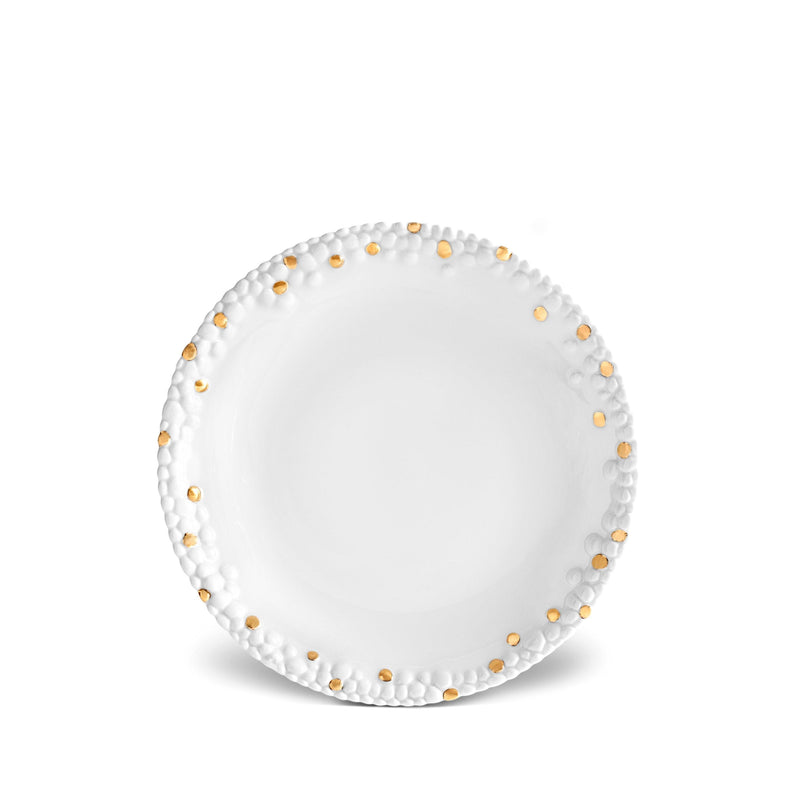 Haas Mojave Bread + Butter Plate - White + Gold - L'OBJET