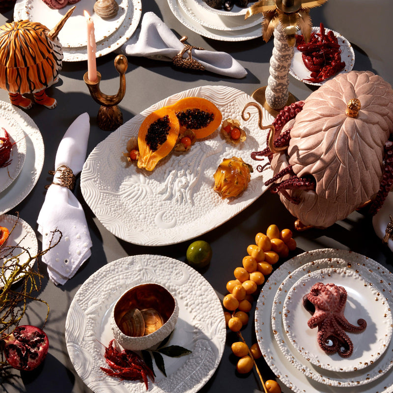 Haas Mojave Cereal Bowl in White Features Bold Artistry - Reminiscent of Desert Pebbles - Definitive Patterns and Versatile Style