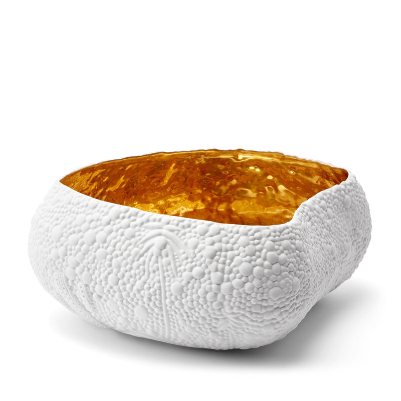 Haas Mojave Desert Bowl - Large - White + Gold - L'OBJET