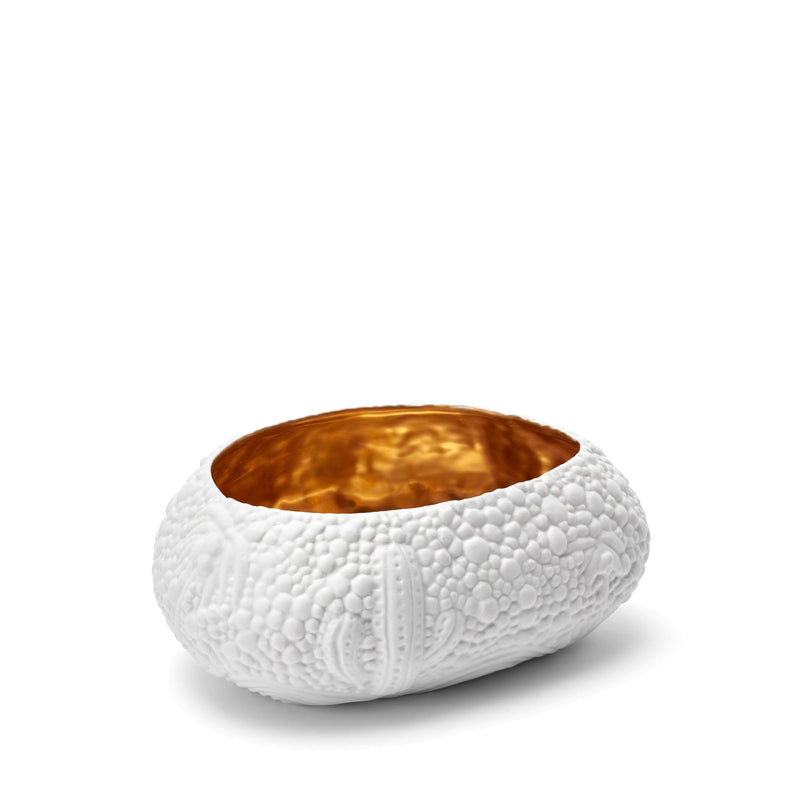 Haas Mojave Desert Bowl - Medium - White + Gold - L'OBJET