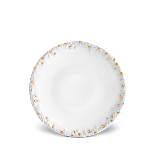 Haas Mojave Dessert Plate - White + Gold - L'OBJET