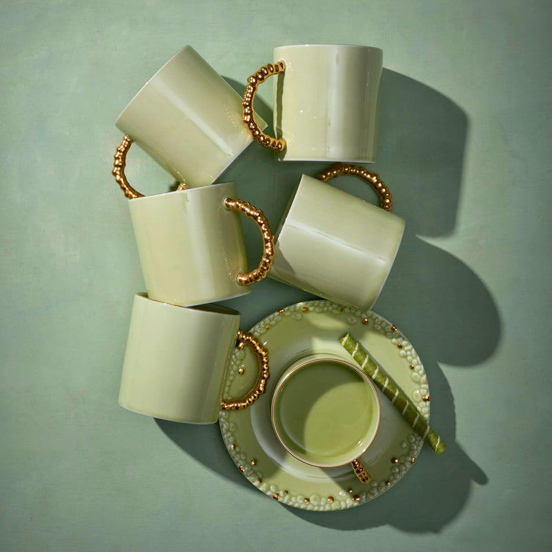 Haas Mojave Espresso Cup + Saucer - Matcha + Gold
