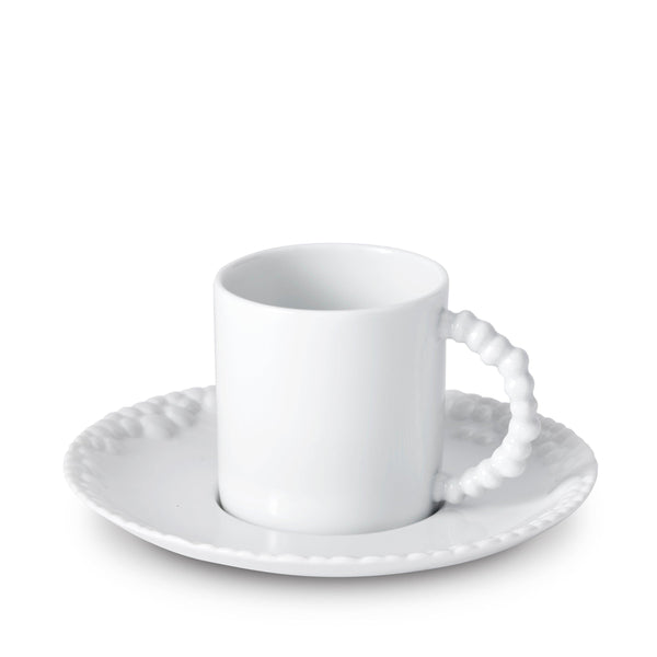 Haas Mojave Espresso Cup + Saucer - White - L'OBJET