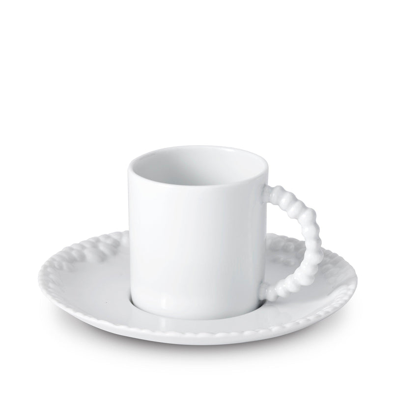 Haas Mojave Espresso Cup + Saucer - White - L'OBJET