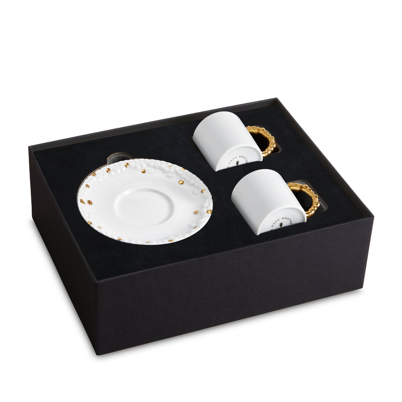 Haas Mojave Gold Espresso Cup+Saucer [Set Of 2] - L'OBJET