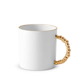 Haas Mojave Mug - White + Gold - L'OBJET