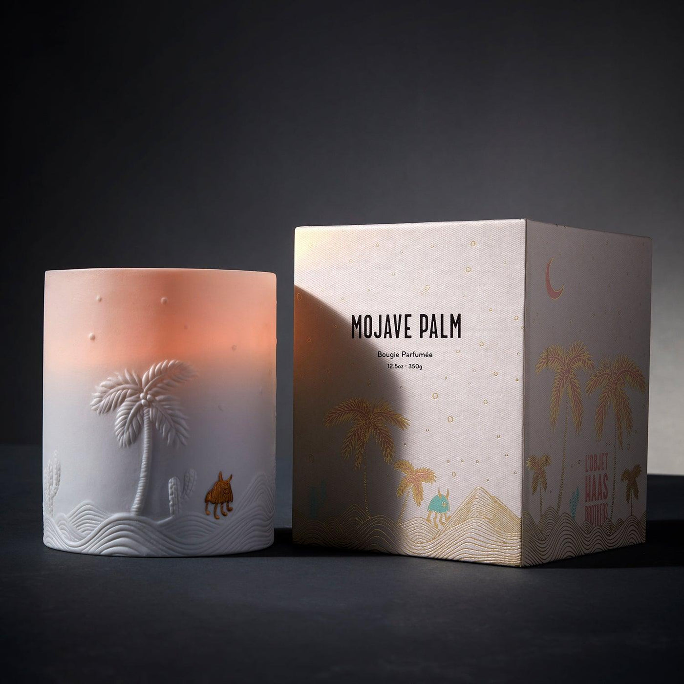 Haas Mojave Palm Candle - White + Gold - L'OBJET