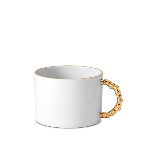 Haas Mojave Tea Cup - White + Gold - L'OBJET
