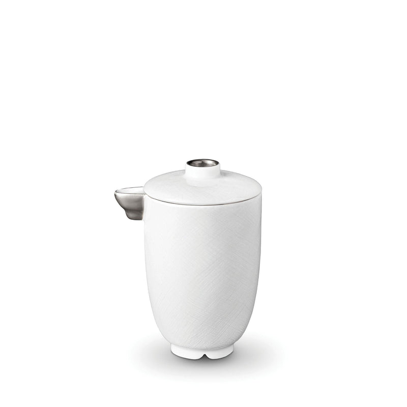 Han Olive Oil and Soy Pot in Platinum - Reminiscent of China's Han Dynasty - Crafted from Porcelain with platinum