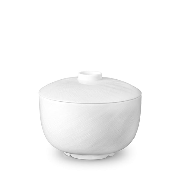 Han Rice Bowl with Lid in White - Reminiscent of China's Han Dynasty - Crafted from Porcelain and Glazed Ceramics