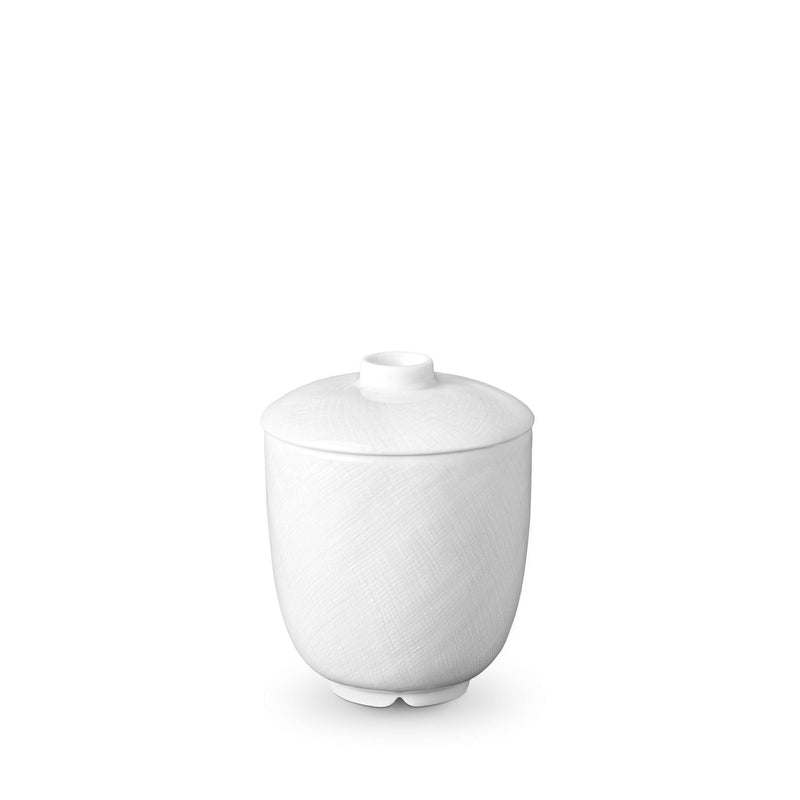 Han Sugar Bowl in White - Reminiscent of China's Han Dynasty - Crafted from Porcelain and Glazed Ceramics