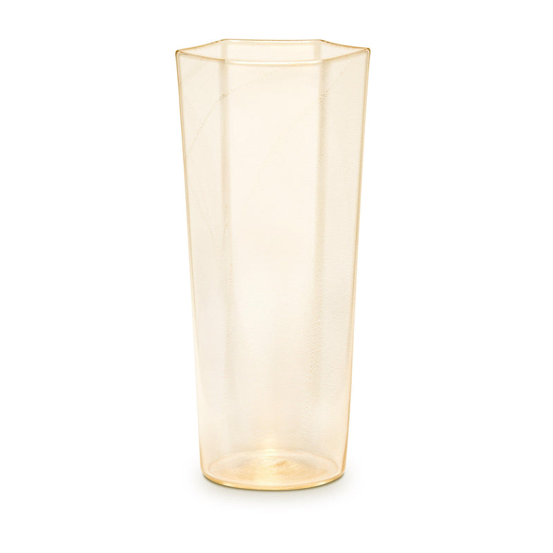 Hex Champagne Glass in Gold by L'OBJET - Hand-Crafted with Intricate Geometric Style - Versatile for Form and Function