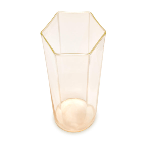 Hex Champagne Glass in Gold by L'OBJET - Hand-Crafted with Intricate Geometric Style - Versatile for Form and Function