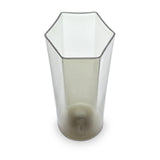 Hex Champagne Glass in Smoke by L'OBJET - Hand-Crafted with Intricate Geometric Style - Versatile for Form and Function