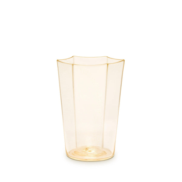 Hex Wine Glass in Gold by L'OBJET - Hand-Crafted with Intricate Geometric Style - Versatile for Form and Function