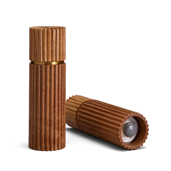 Oak Wooden Salt Pepper Grinder - Set of 2