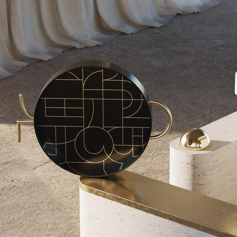 Kelly Behun Circuit Round Tray - L'OBJET