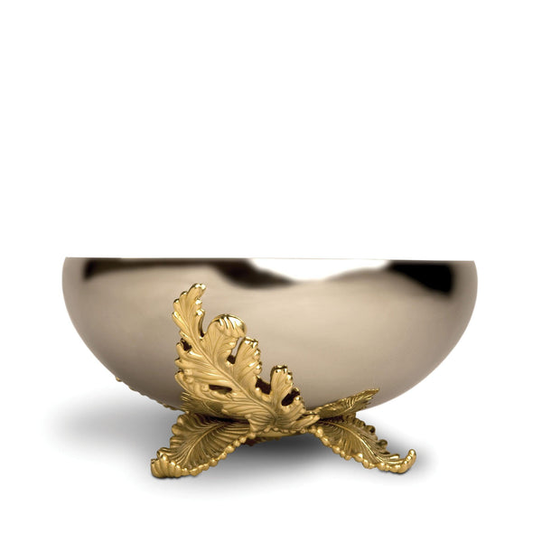 Large Lamina Bowl by L'OBJET - Creates with Metalwork and Contemporary Stainless Steel & Finished with 24K