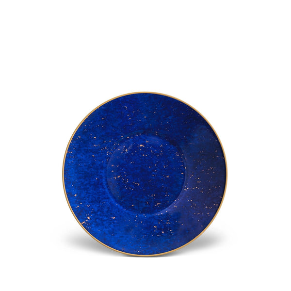 Lapis Saucer in Blue - A Nod to the Depth of Tones in the Night Sky - Hand-Gilded and Adorned with 24K Gold Accents