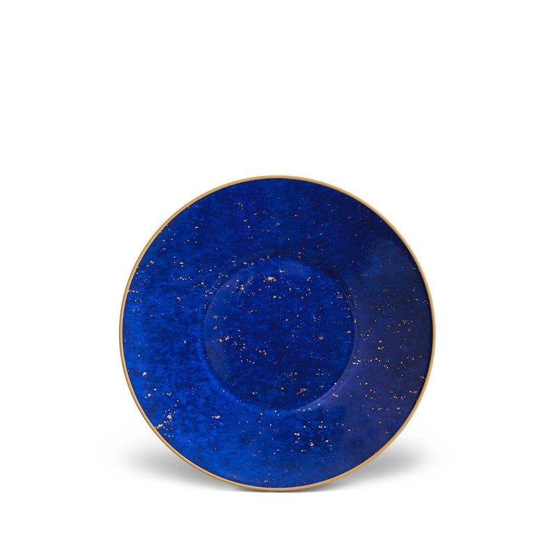 Lapis Saucer in Blue - A Nod to the Depth of Tones in the Night Sky - Hand-Gilded and Adorned with 24K Gold Accents