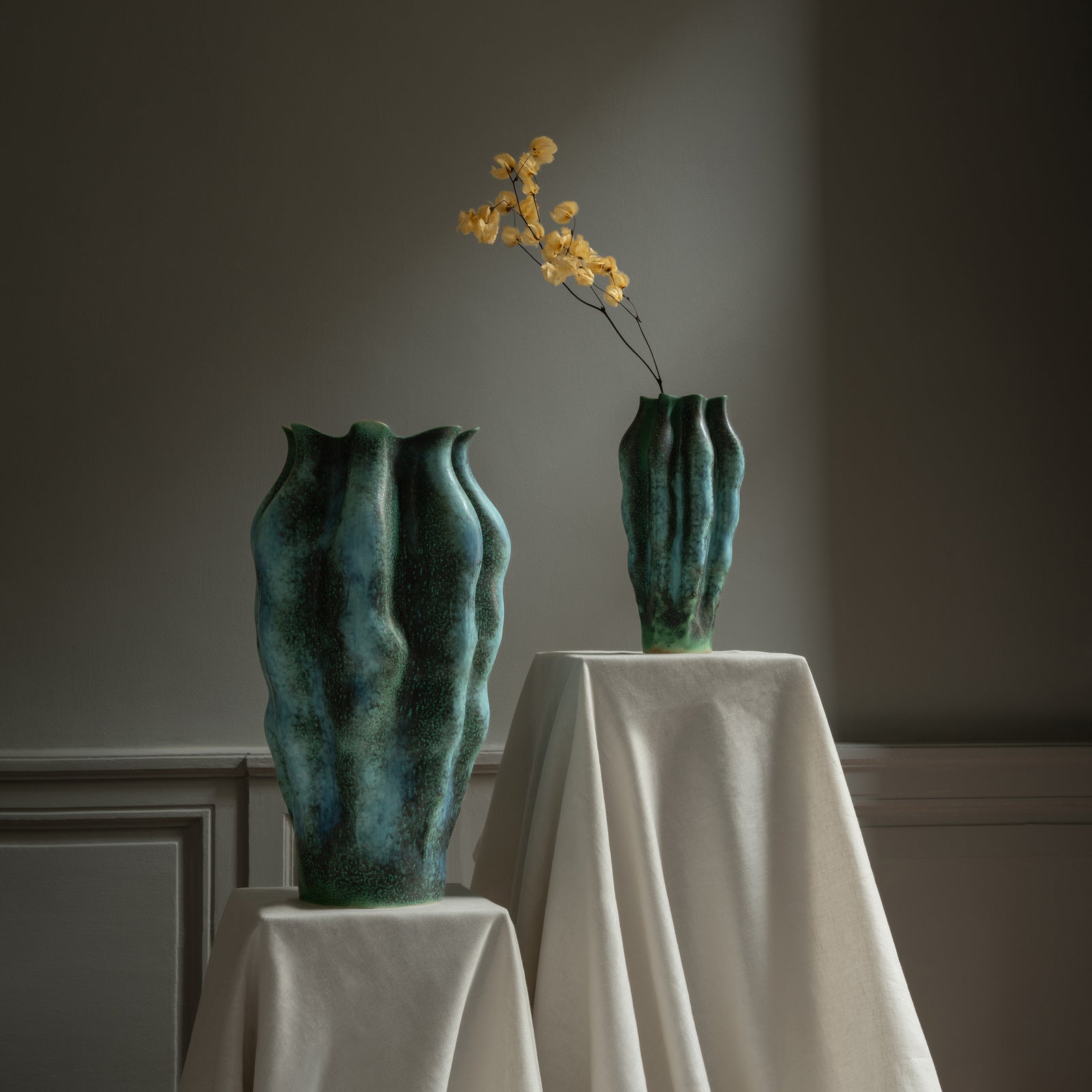 器 objet Cenote Vase - Large - Green - L'OBJET