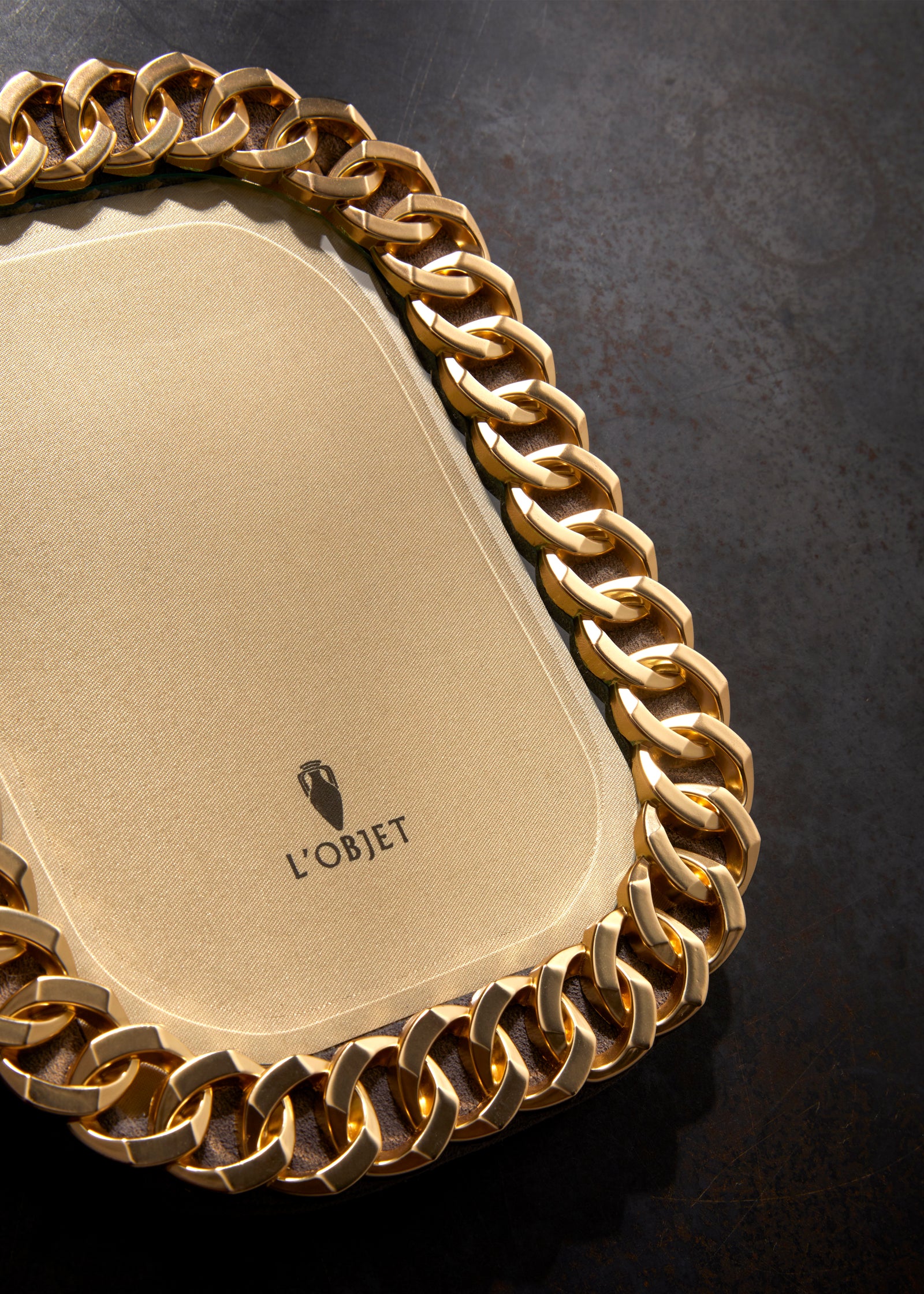 Luxury Picture Frames |Cuban Link Frame - Gold |L'OBJET