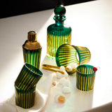 Prism Double Old Fashioned Glasses - Green (Set of 4)