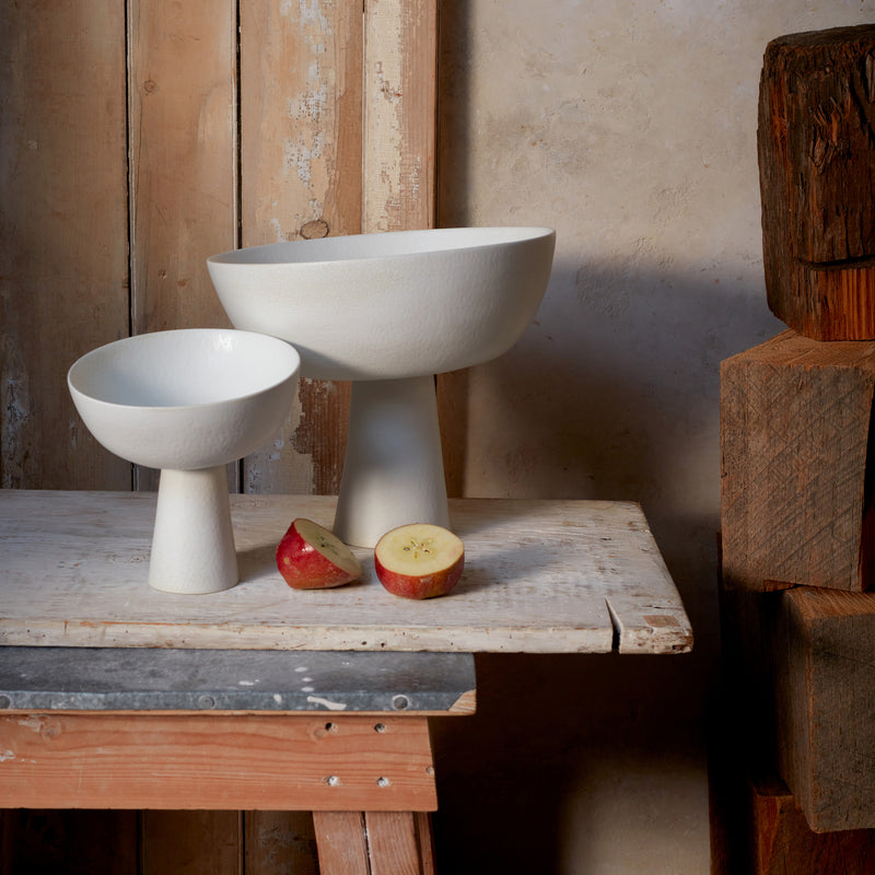 Terra Bowl on Stand - Small - Stone