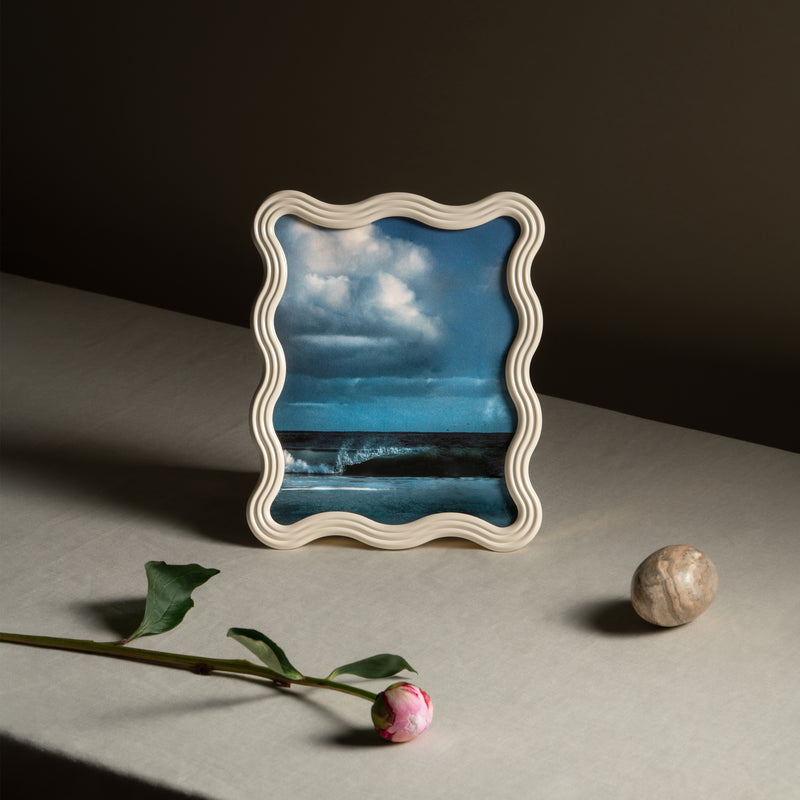 Luxury Picture Frames | Ripple Frame - White Enamel | L'OBJET