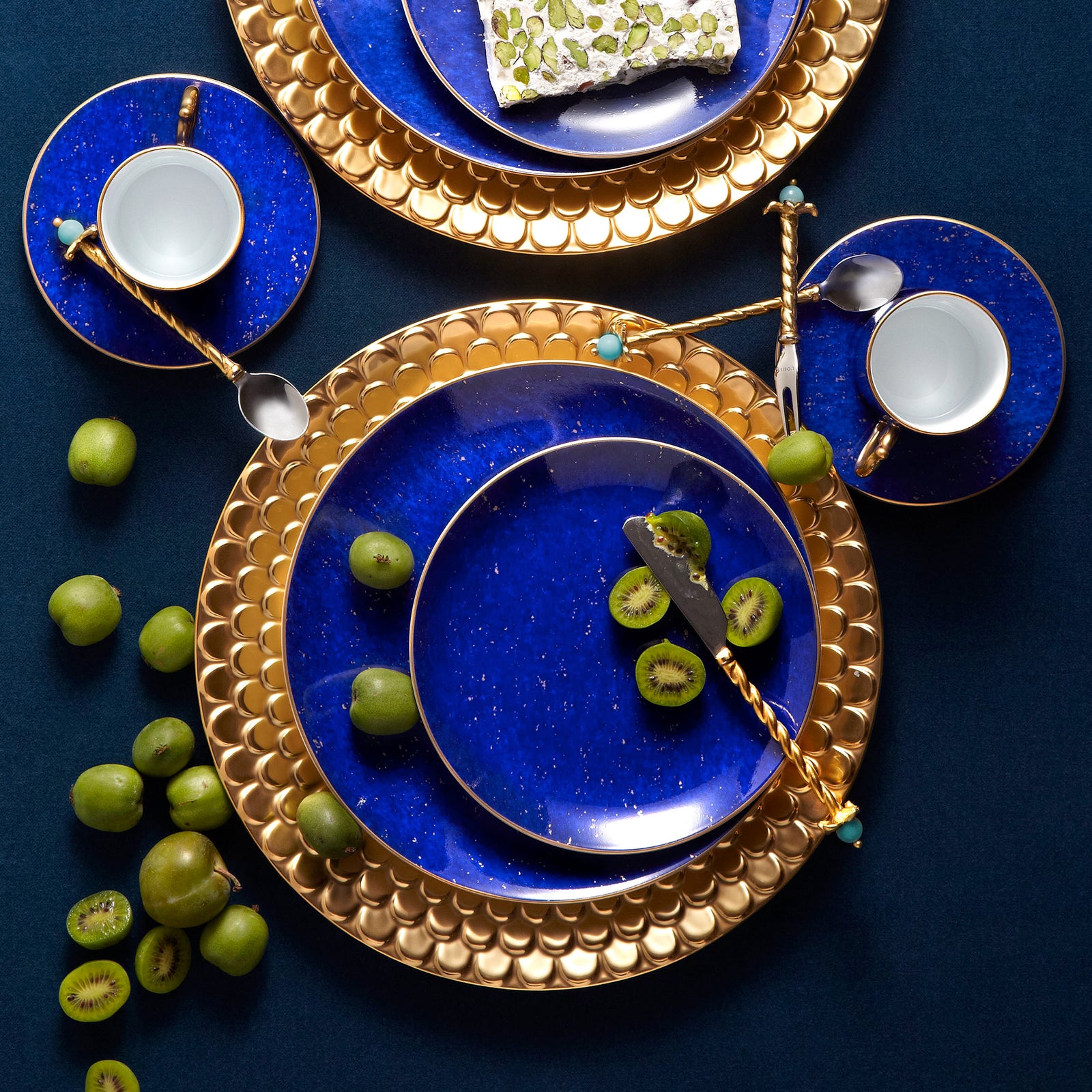 Lapis Espresso Cup + Saucer - Blue - L'OBJET