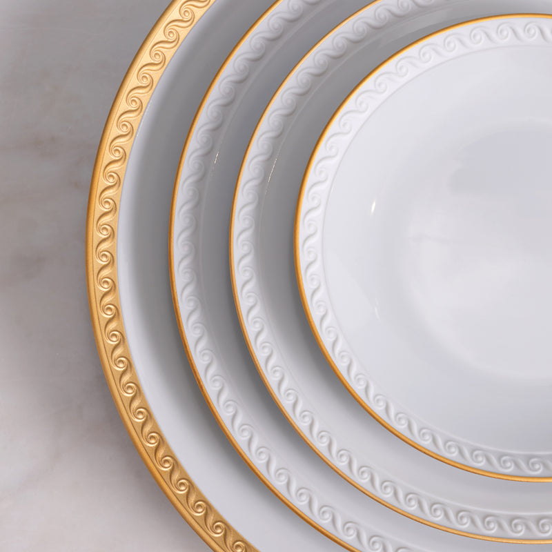 Neptune Soup Plate - Gold