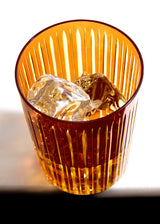 Prism Double Old Fashioned Glasses - Amber  (Set of 4)