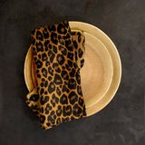 Linen Sateen Tiger Napkins - Natural (Set of 4)
