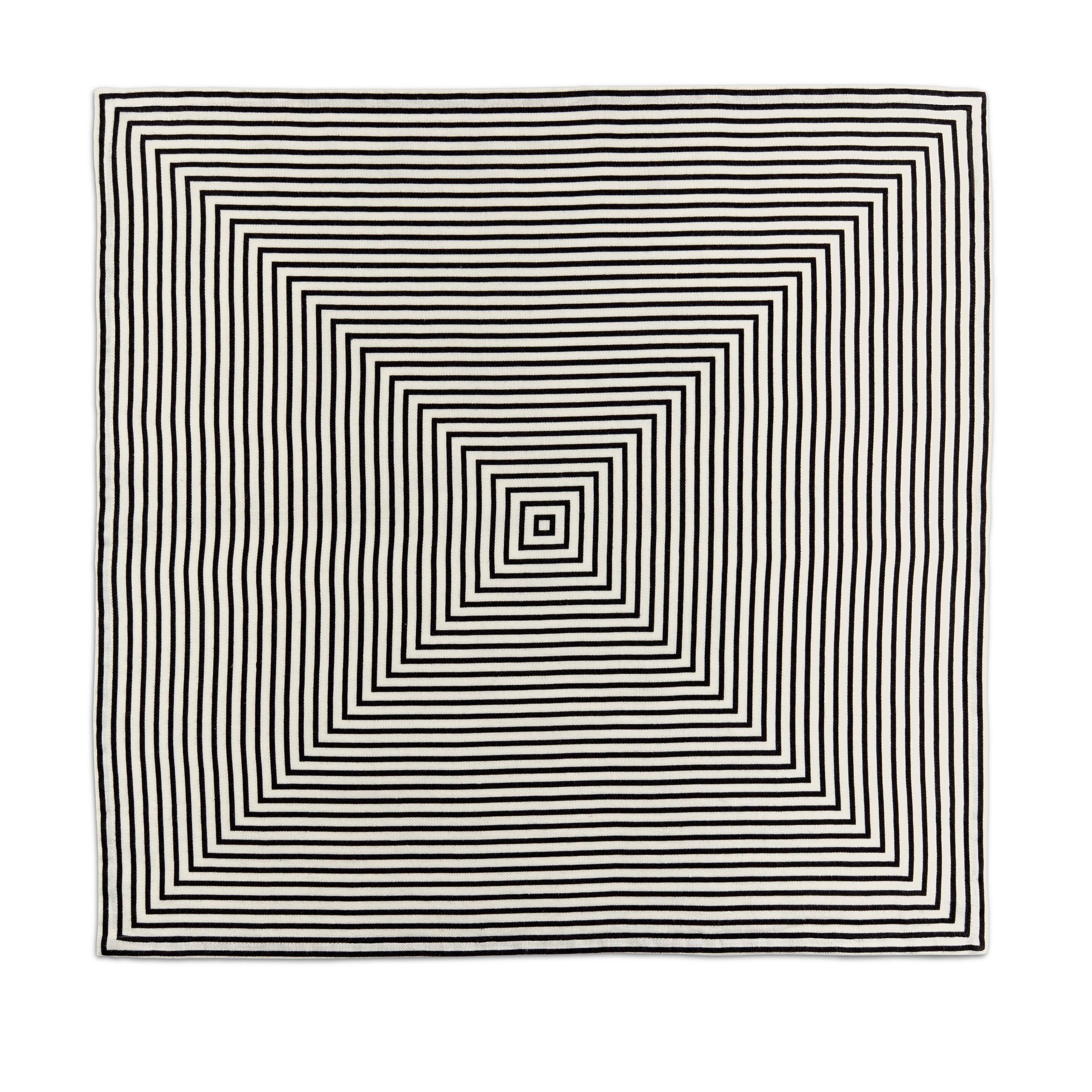 Linen Sateen Concorde Napkins - Black + Ecru (Set of 4)