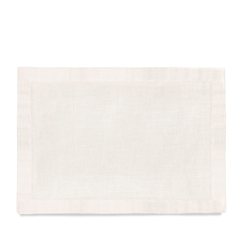 Ecru Linen Sateen Placemats - Hand-Crafted Linen Woven Textile - Luxurious & Intricate Soft Sateen Placemats