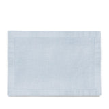 Light Blue Linen Sateen Placemats - Hand-Crafted Linen Woven Textile - Luxurious & Intricate Soft Sateen Placemats