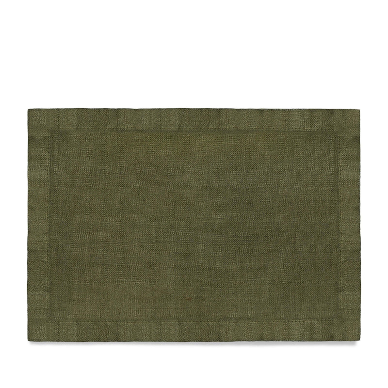 Linen Sateen Placemats - Olive (Set of 4) - L'OBJET