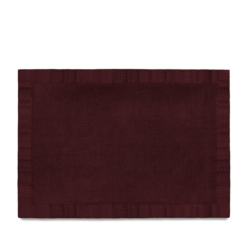 Linen Sateen Placemats - Wine (Set of 4) - L'OBJET