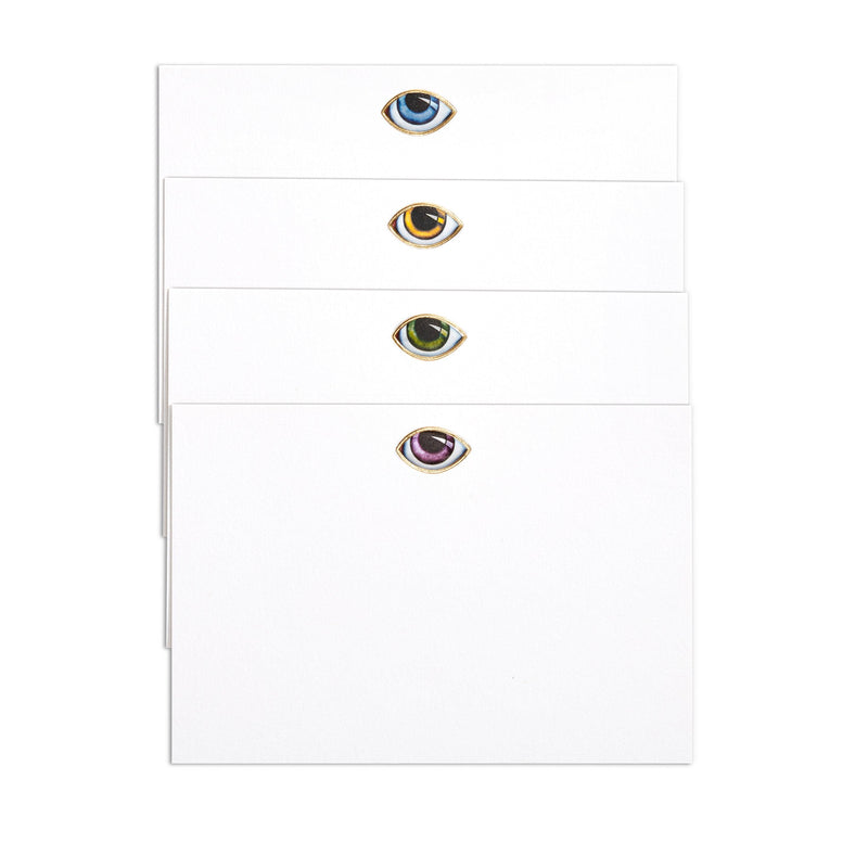 Lito Stationery Box (Set of 12) - Features a Bold Eye Symbolizing Protection and Awareness - Lito Set Highlights Connection
