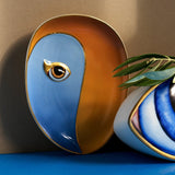 Blue and Orange Lito Vide Poche - Bold Eye Symbolizing Protection and Awareness