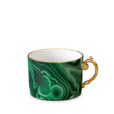 Malachite Tea Cup in Green - Made of Porcelain and Earthenware - Hand-Gilded with 24K Gold Accent