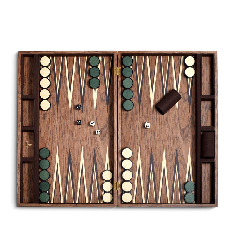 Backgammon grand format en bois – Jeux Faugère Backgammon grand format en bois – Jeux Faugère
