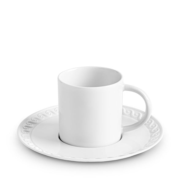 Neptune Espresso Cup + Saucer - White - L'OBJET